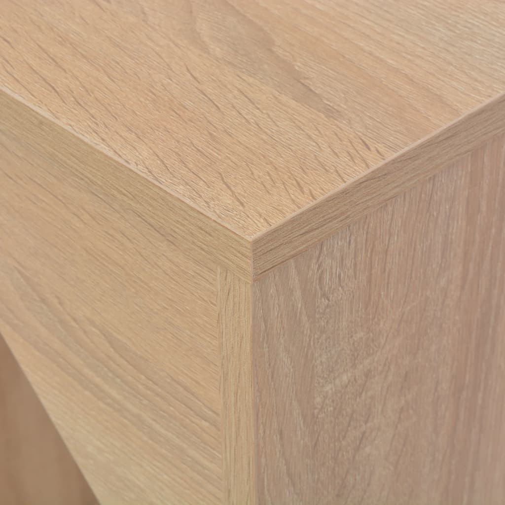 Barbord med flyttbar hylle eik 138x39x110 cm