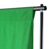 Bakteppe bomull uten stativ grønn 300x300 cm chroma key