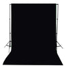 Bakteppe bomull uten stativ svart 300x300 cm