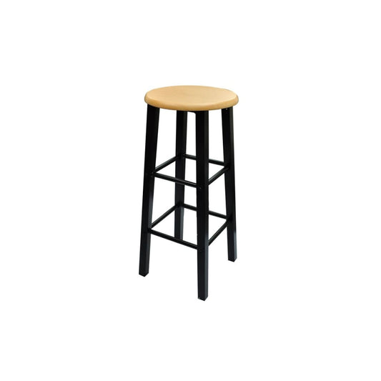 Frokost-/middagsbordsett lysebrunt tre med svart stål