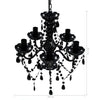 Taklampe/lysekrone svart 5 lyspærer
