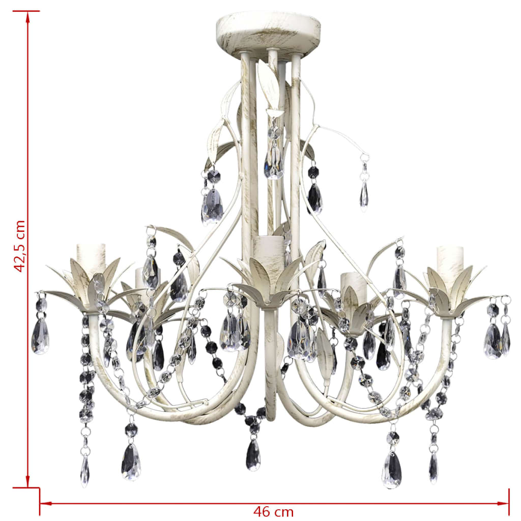 Taklampe/lysekrone elegant 5 stikkontakter