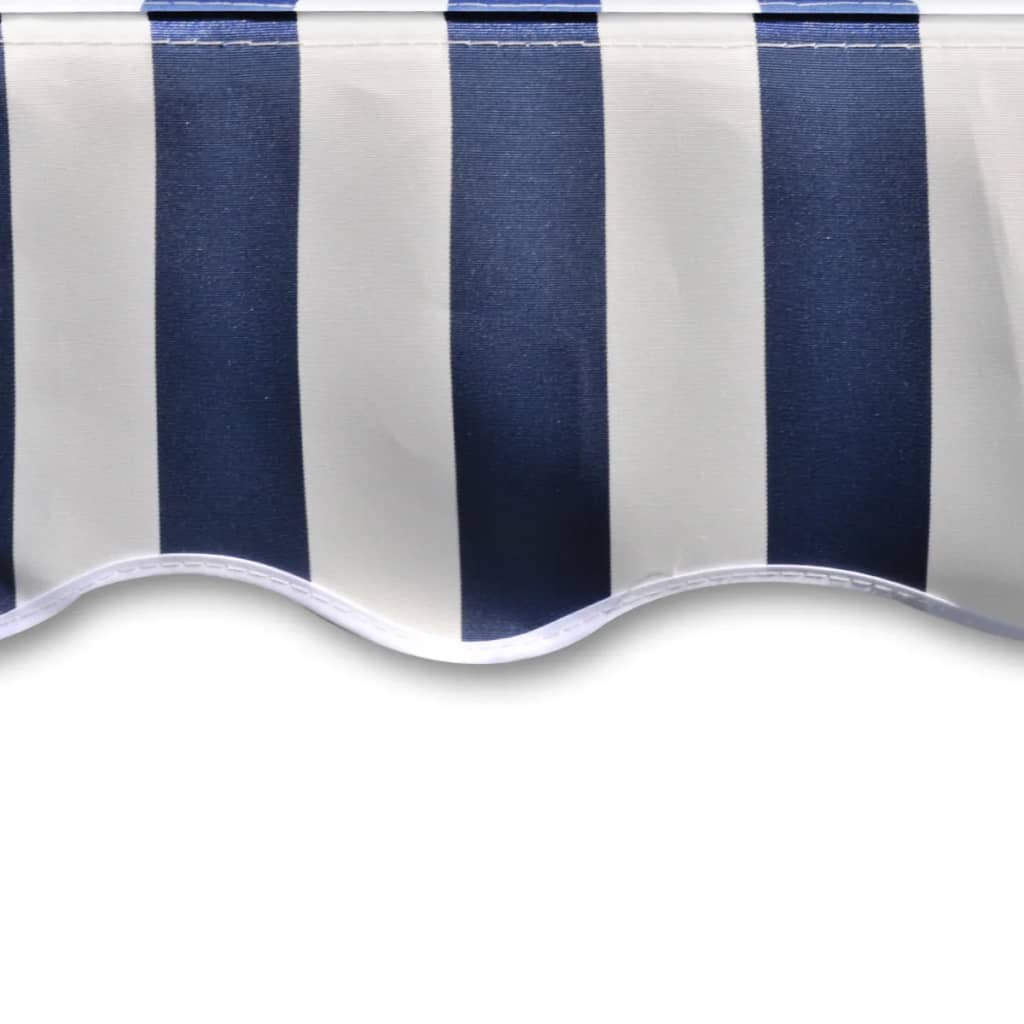 Erstatningsduk for markise blå og hvit 3x2,5 m polyester