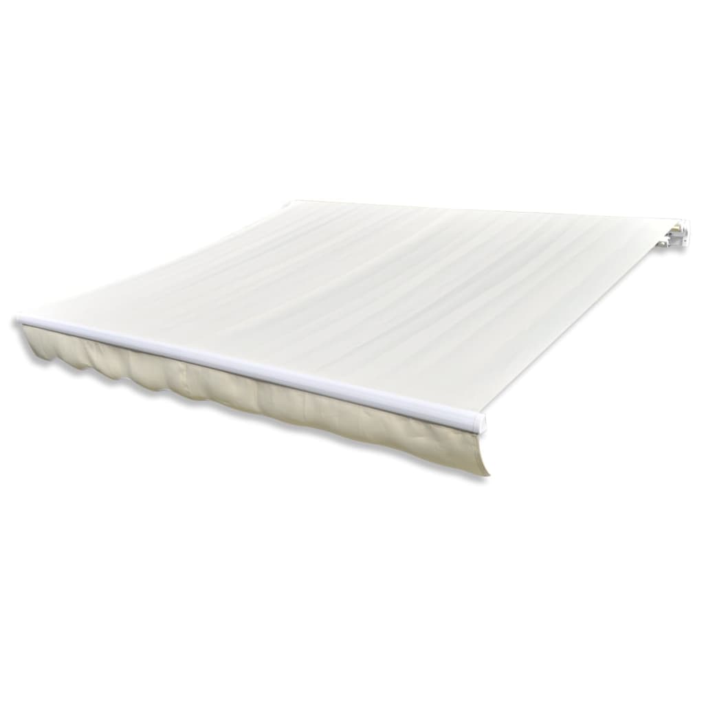 Erstatningsduk for markise kremhvit 4x3 m polyester