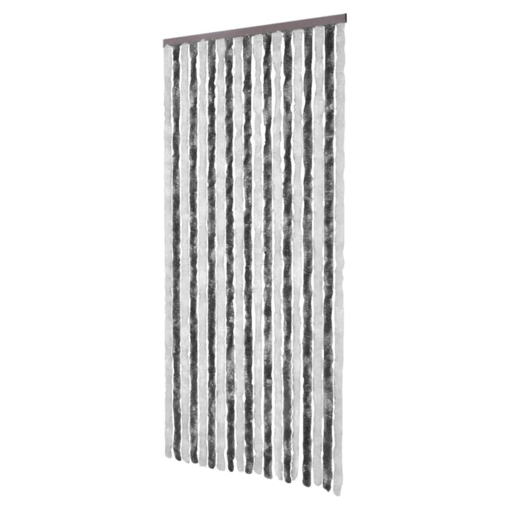 Insektgardin grå og hvit 90x220 cm chenille