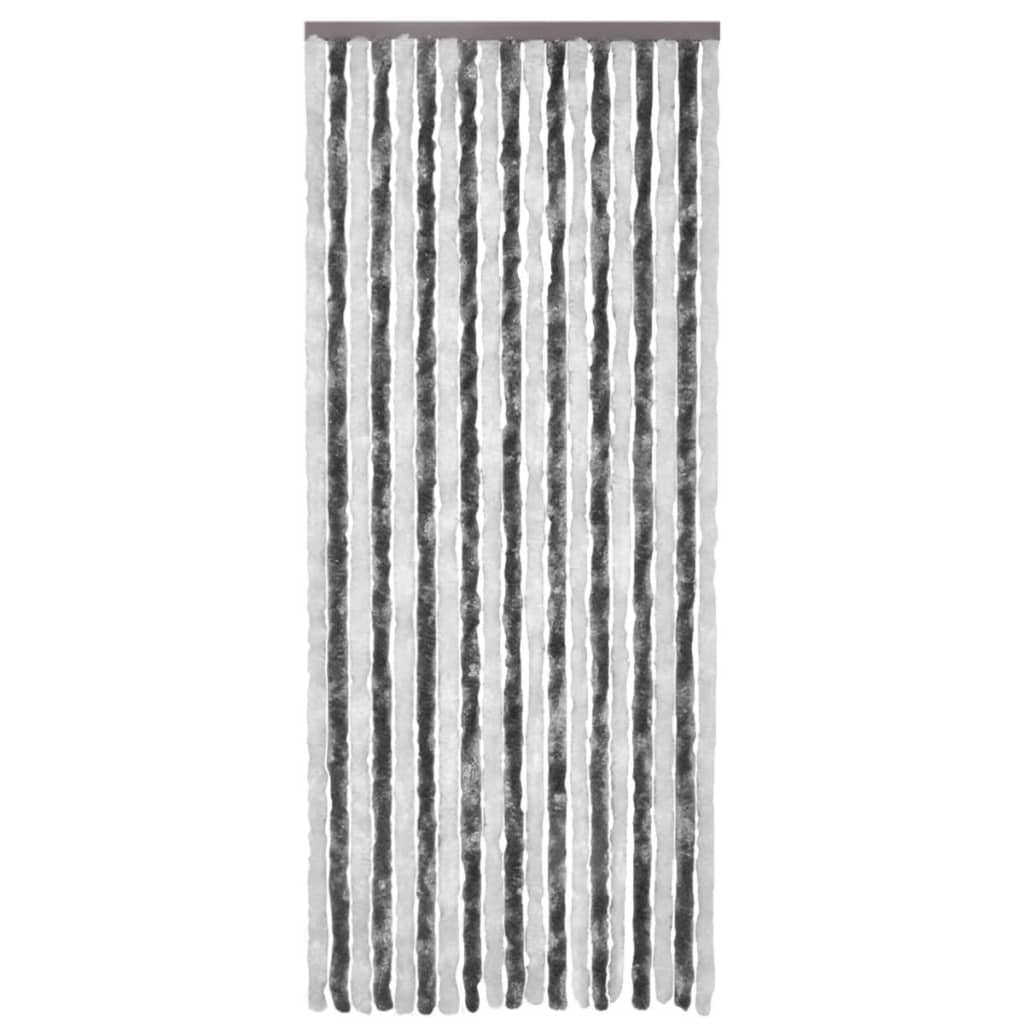 Insektgardin grå og hvit 90x220 cm chenille