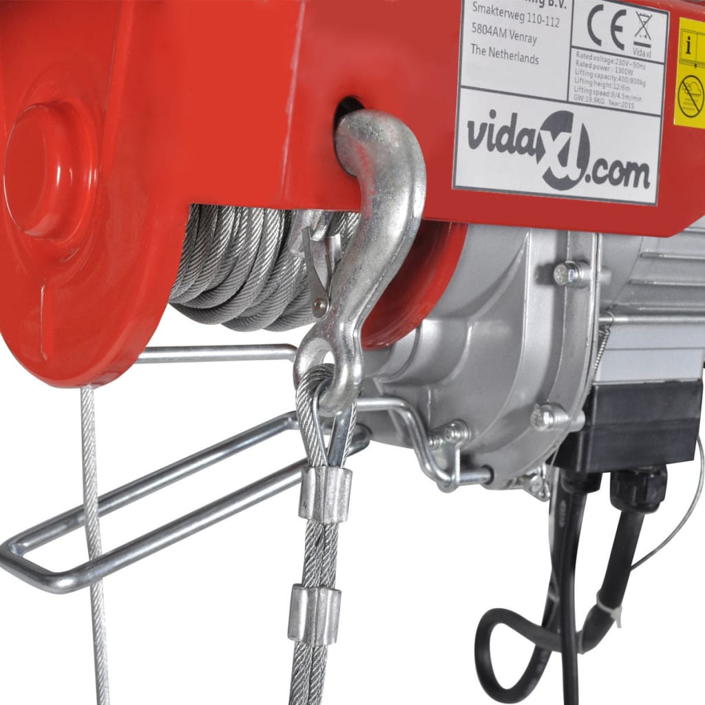 Elektrisk vinsj 1300 W 400/800 kg