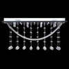 Hvit taklampe med glitrende glasskrystalperler 8 x G9 29 cm