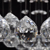 Hvit taklampe med glitrende glasskrystalperler 8 x G9 29 cm