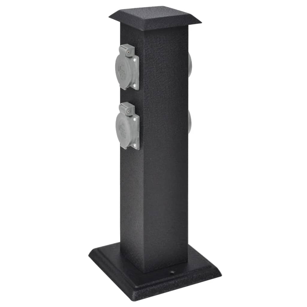 Hagestrømsokkel svart påle