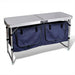 Sammenleggbar campingskap med aluminiumsramme