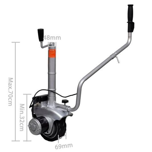 Motorisert tilhengerstativ aluminium 12 V 350 W