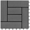 11stk 30 x 30 cm Grå Terrassefliser WPC 1 m²