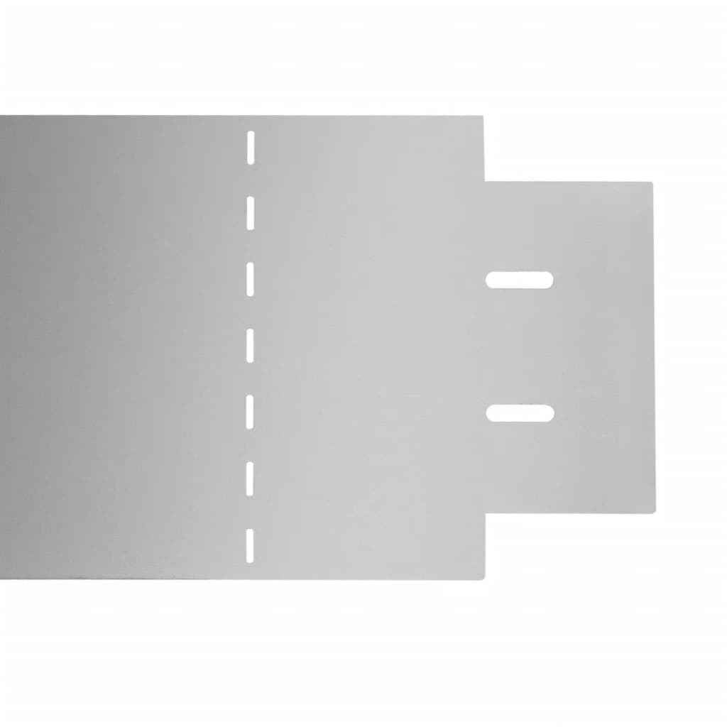 Gjerdekanter i galvanisert stål 5 deler 100x14 cm