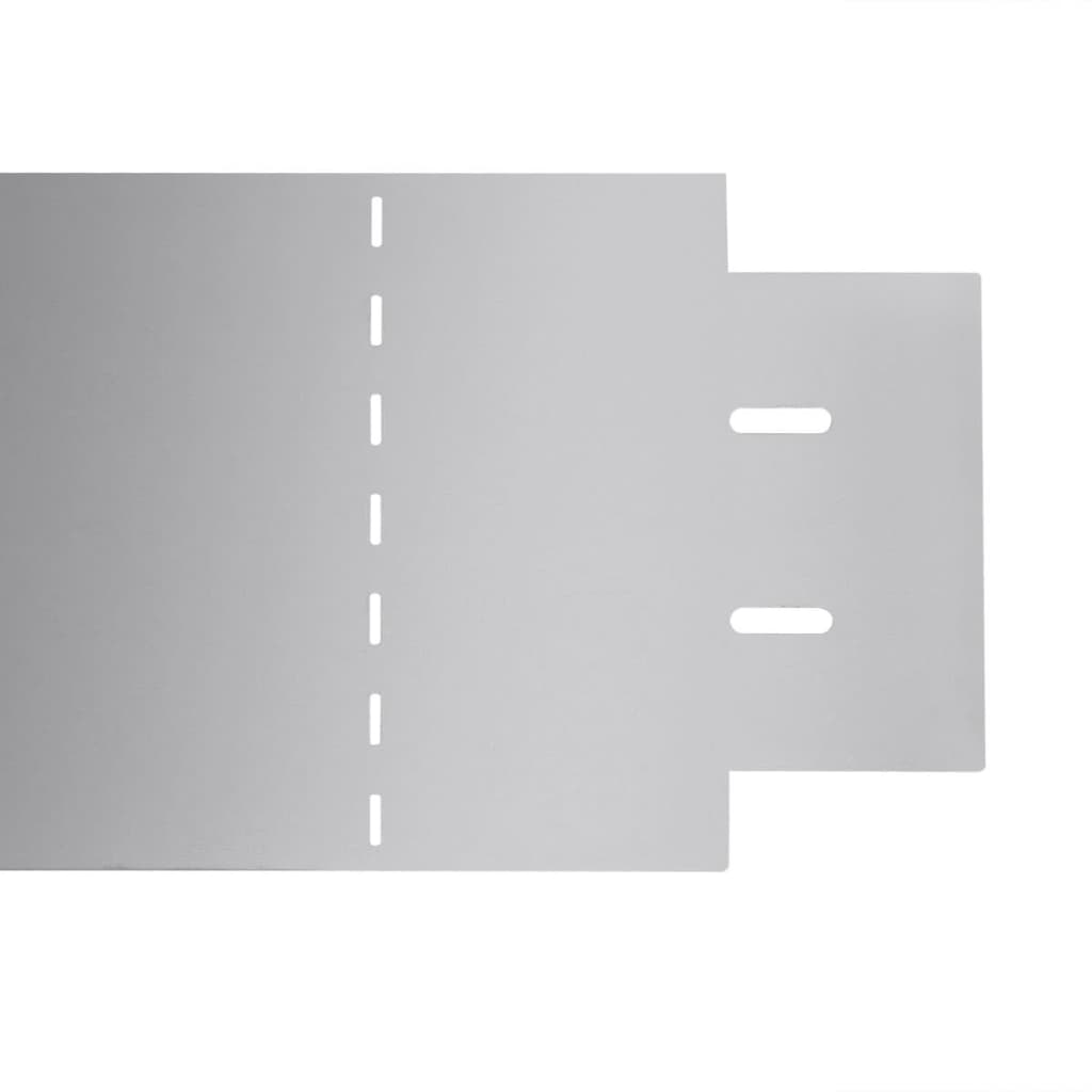 Gjerdekanter i galvanisert stål 15 deler 100x14 cm