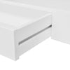 Flytende vegghyller 2 stk MDF bok/DVD-oppbevaring hvit