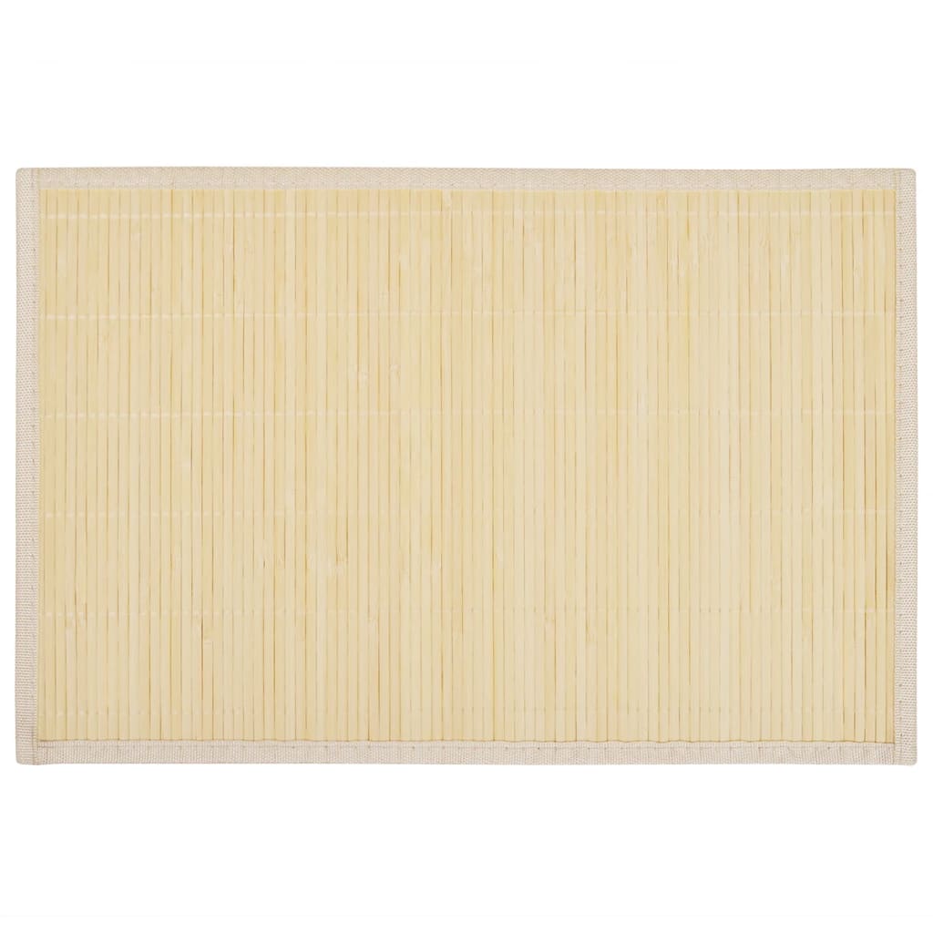 6 Bambus kuvertbrikker 30 x 45 cm, naturlig