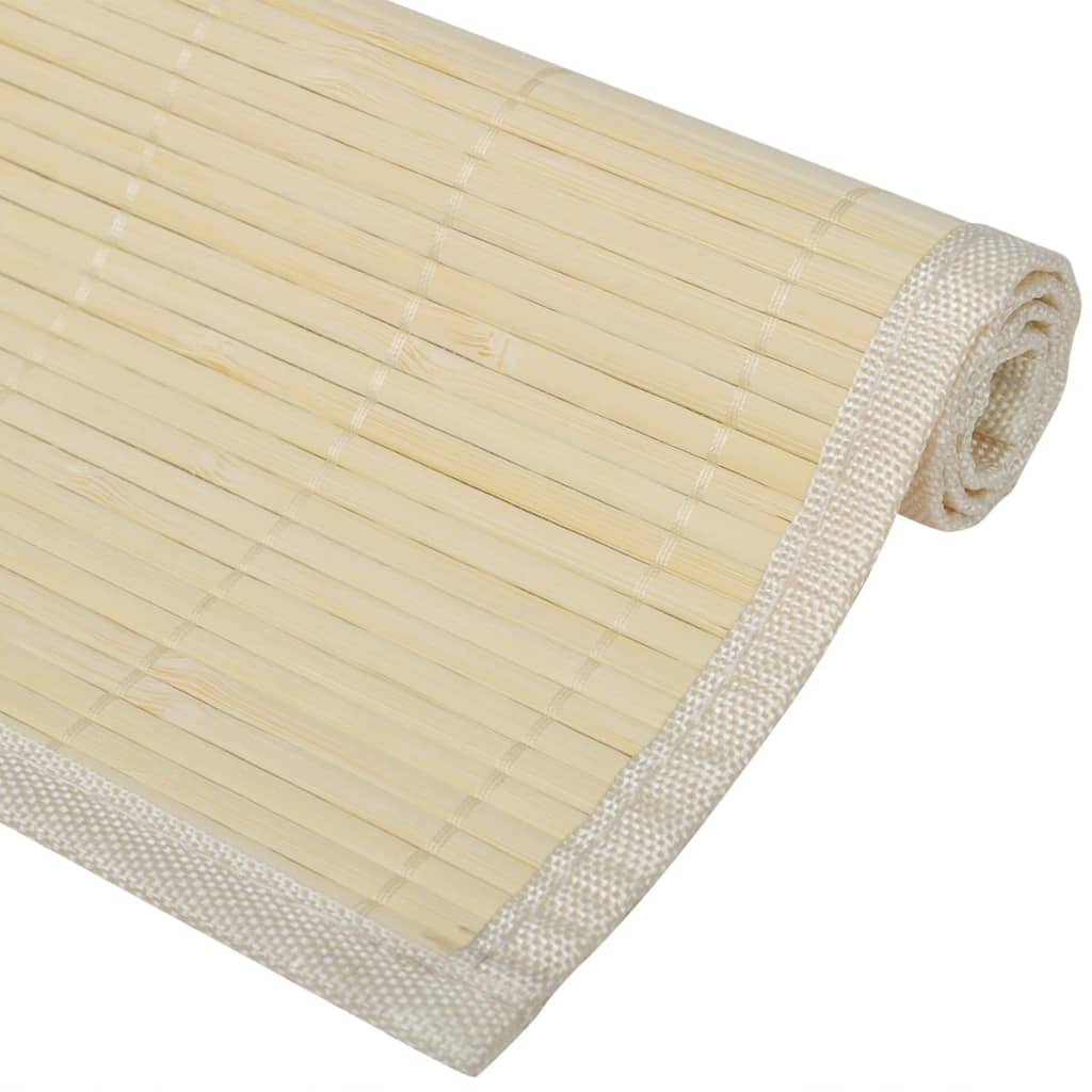 6 Bambus kuvertbrikker 30 x 45 cm, naturlig
