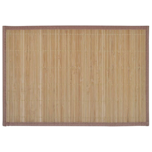 6 Bambus kuvertbrikker 30 x 45 cm, brun