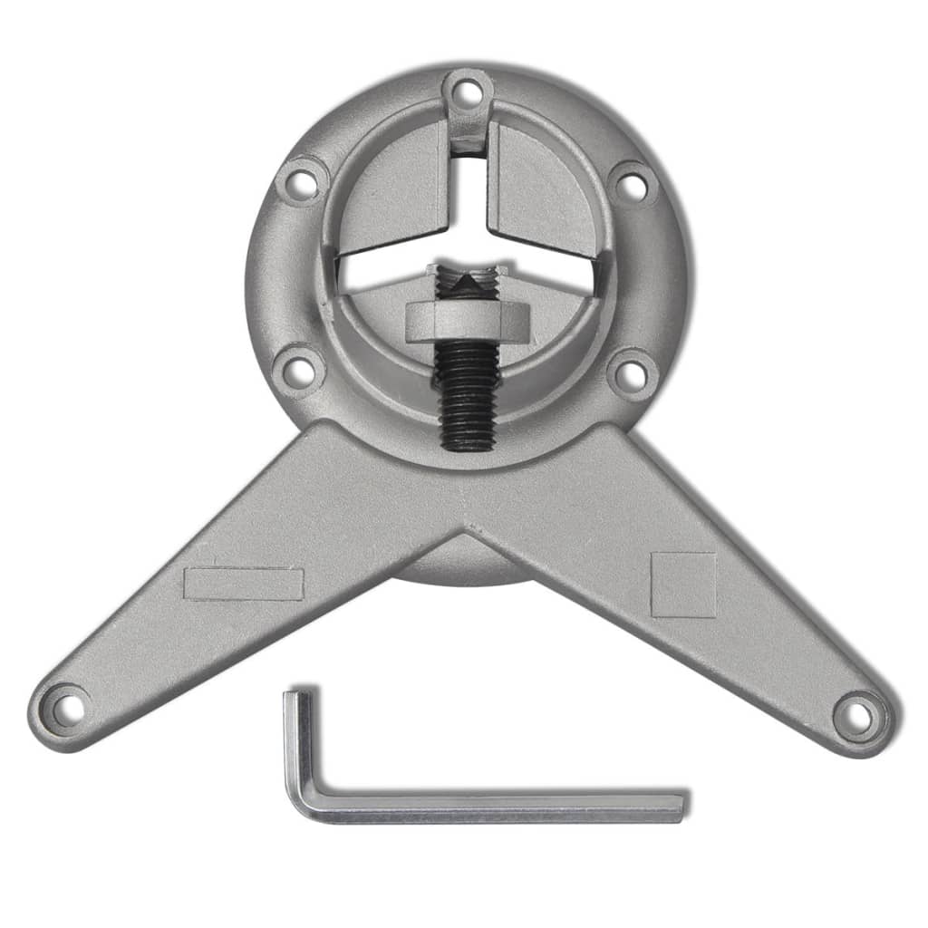 4 justerbare Bordben børstet nikkel 710 mm