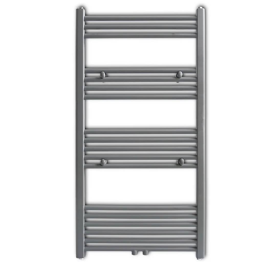 Radiator håndklestativ rett grå 600 x 1160 mm