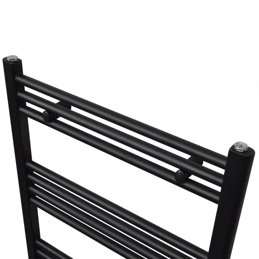 Radiator håndklestativ rett svart 600 x 1160 mm