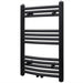 Radiator håndklestativ buet svart 500x764 mm