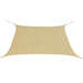 Solseil oxfordstoff firkantet 3,6x3,6 m beige