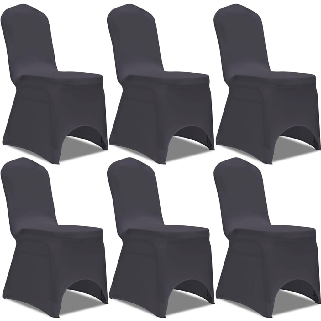 Elastisk Stoltrekk 6 stk Antrasitt