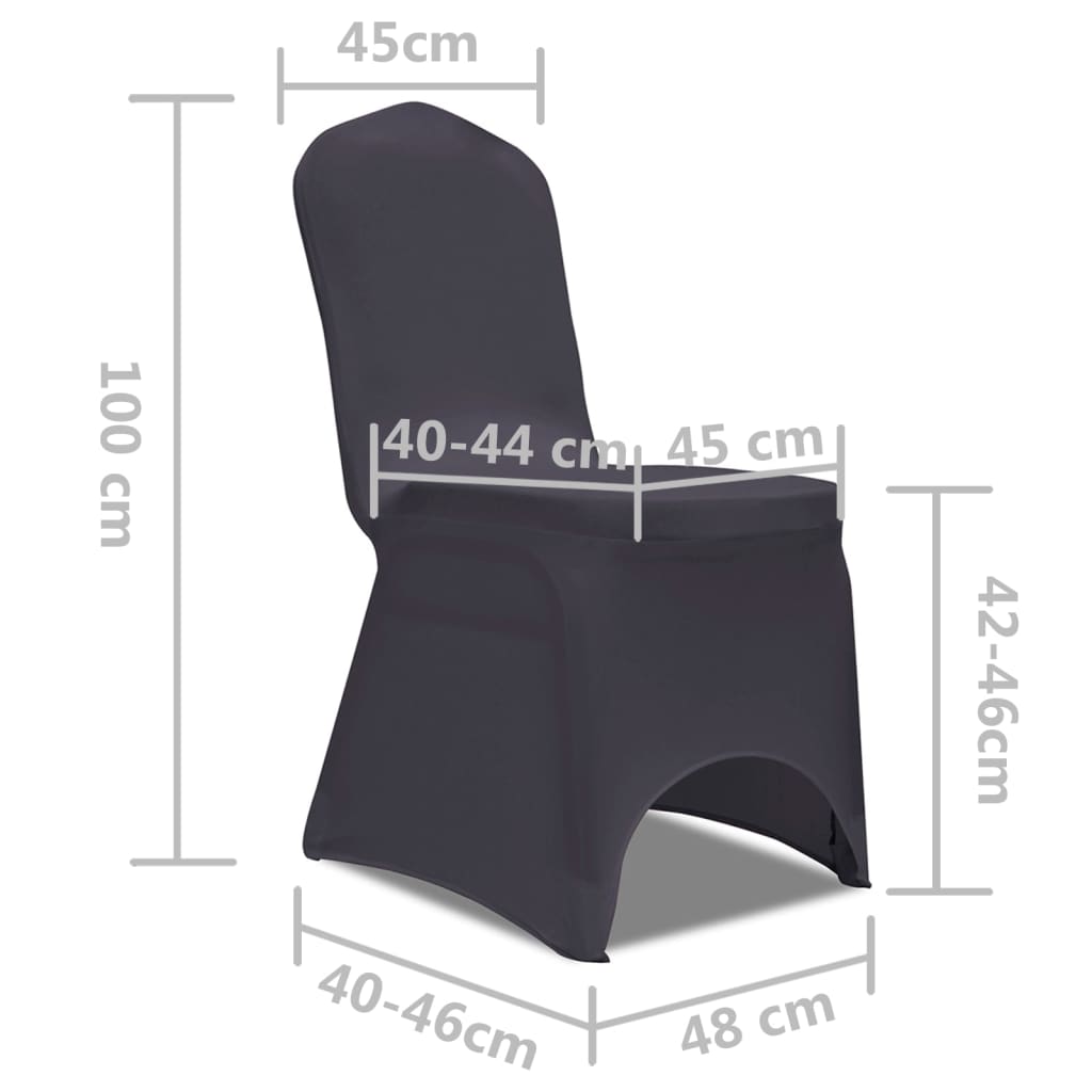 Elastisk Stoltrekk 6 stk Antrasitt