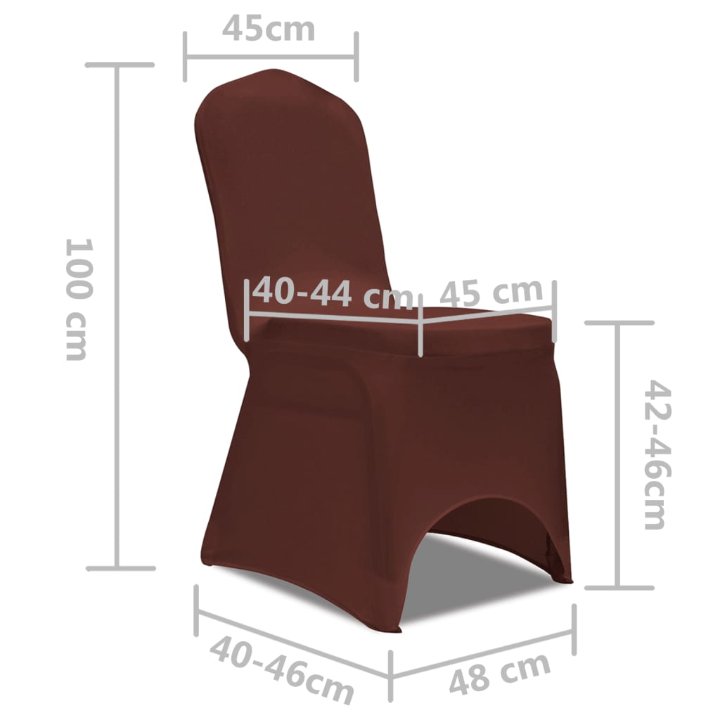 Elastisk Stoltrekk 6 stk Brun