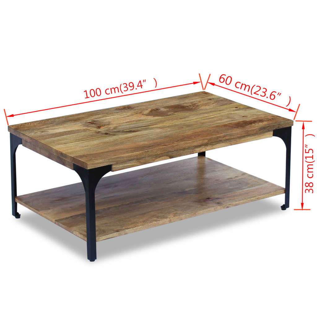 Salongbord mangotre 100x60x38 cm