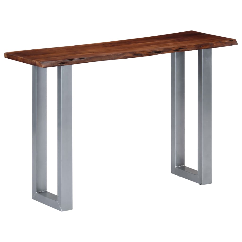 Konsollbord 115x35x76 cm heltre akasie og jern