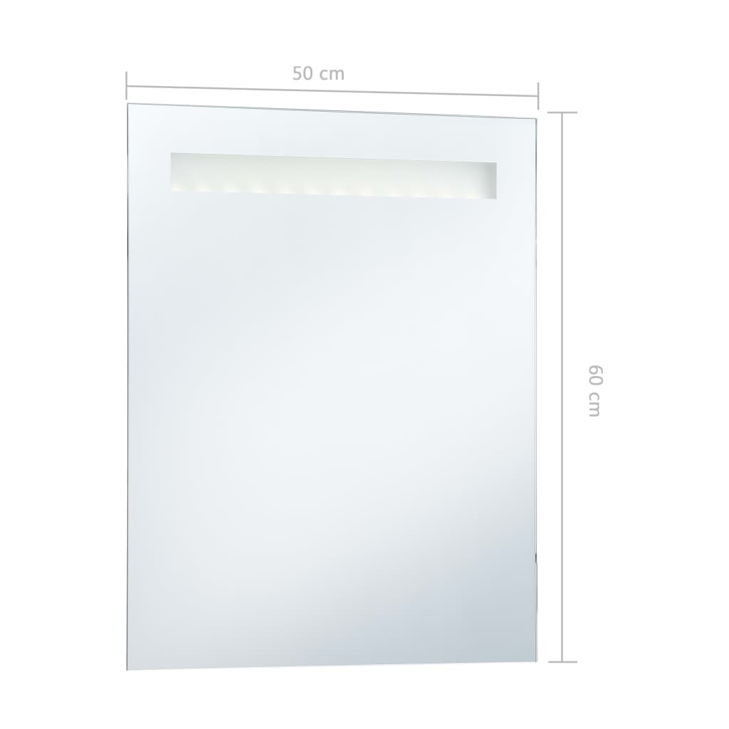 LED-veggspeil til bad 50x60 cm