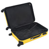 Hardplast trillekoffert sett 3 stk gul ABS