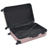 Hardplast trillekoffert sett 3 stk rose gull ABS