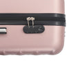 Hardplast trillekoffert sett 3 stk rose gull ABS