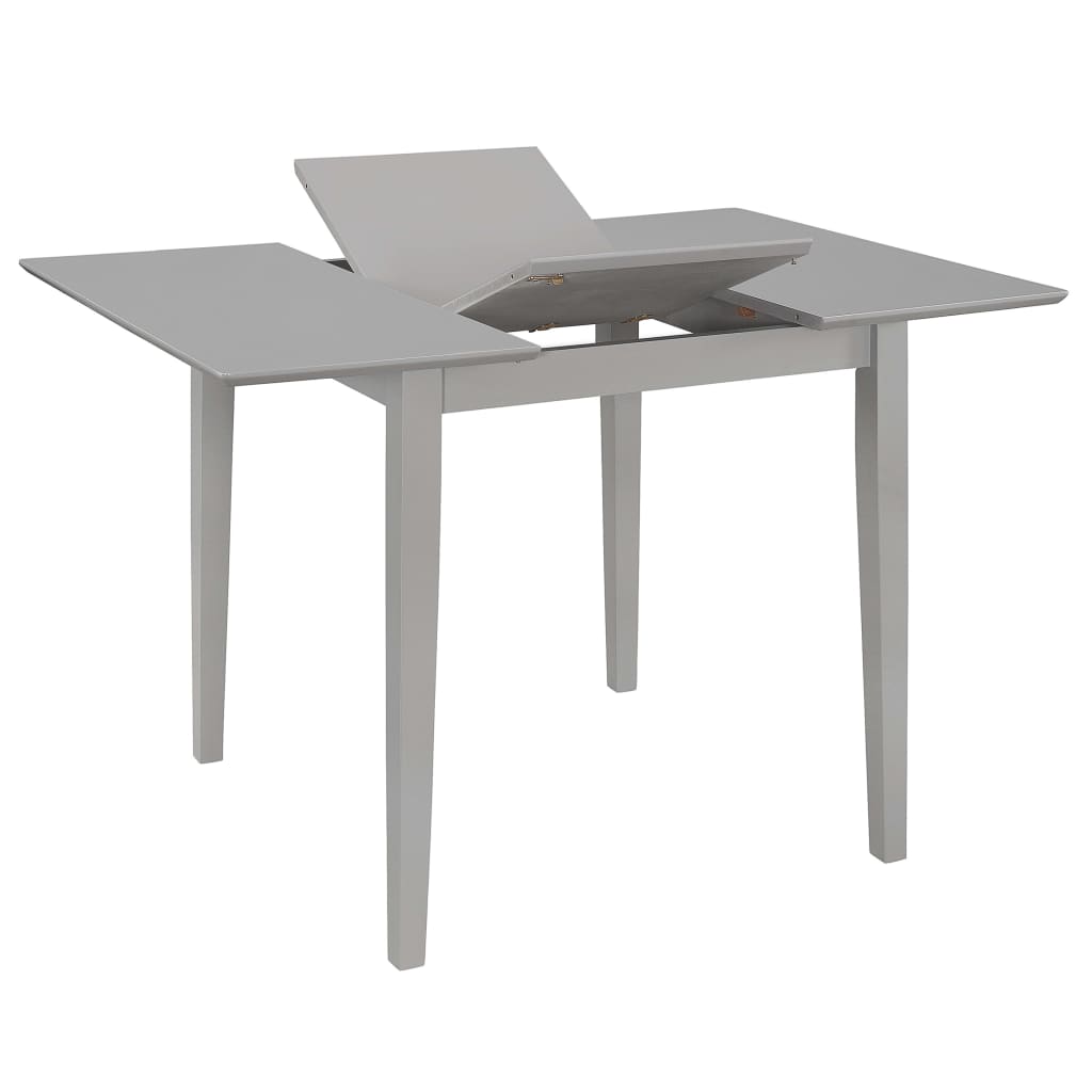 Uttrekkbart spisebord grå (80-120)x80x74 cm MDF