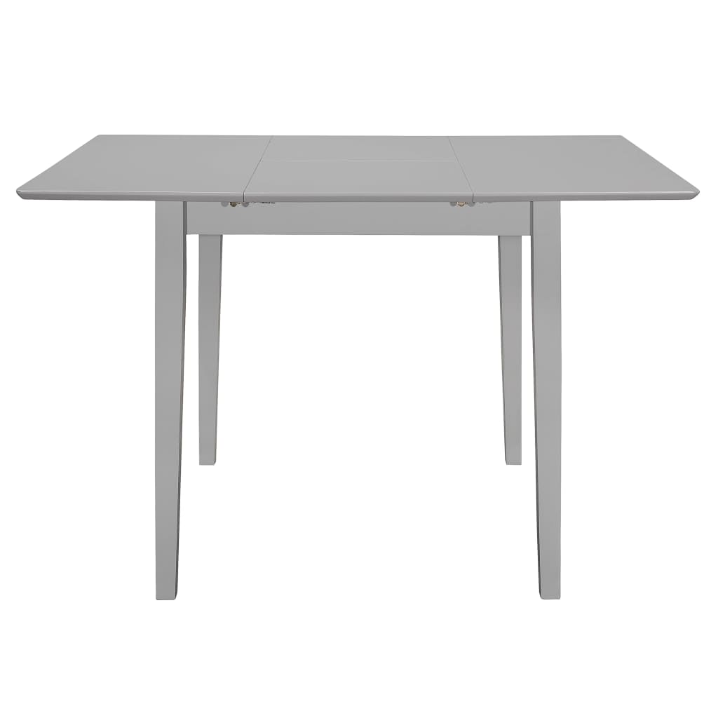 Uttrekkbart spisebord grå (80-120)x80x74 cm MDF