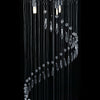 Taklampe med krystallperler sølv spiral G9