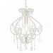 Taklampe med perler hvit rund E14