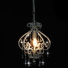 Taklampe med perler hvit rund E14