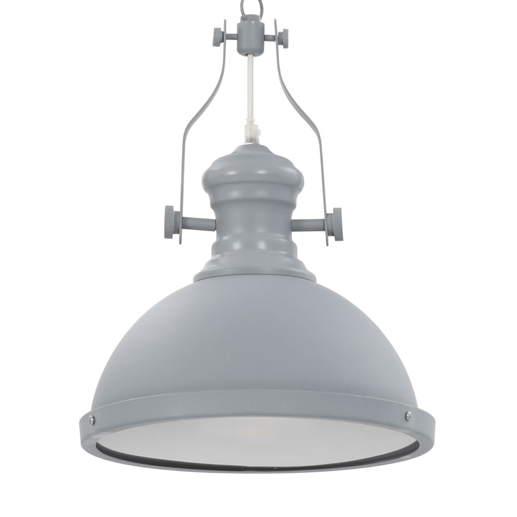 Taklampe grå rund E27