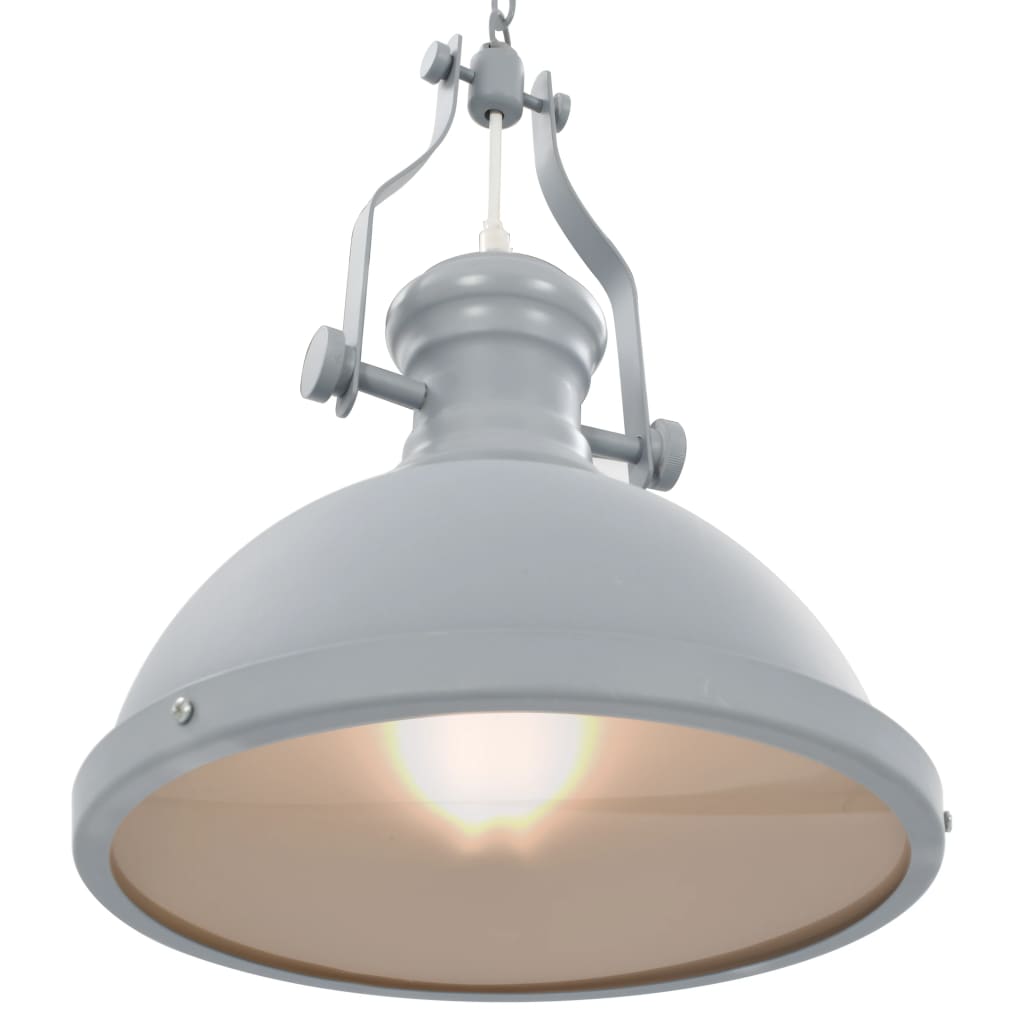 Taklampe grå rund E27