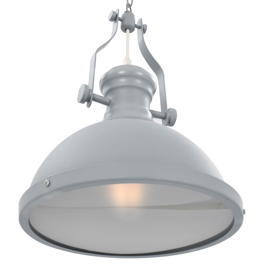 Taklampe grå rund E27
