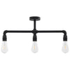 Taklampe svart 3 x E27 lyspærer