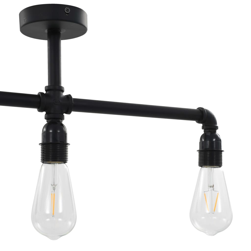 Taklampe svart 3 x E27 lyspærer