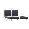 Sengeramme uten Madrass Svart kunstskinn 135x190 cm