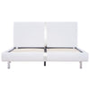 Sengeramme uten Madrass Hvit imitert skinn 135x190 cm