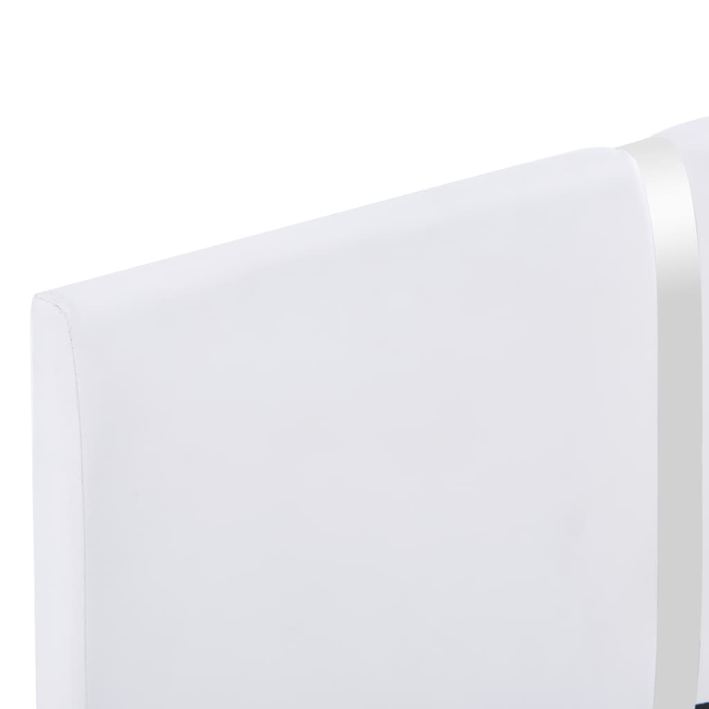 Sengeramme uten Madrass Hvit imitert skinn 135x190 cm